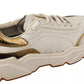 Dolce & Gabbana White Gold Leather Sport DAYMASTER Sneakers Shoes