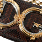 Dolce & Gabbana Brown Python Leather DG Girls Crossbody Phone Bag