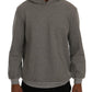 Daniele Alessandrini Sophisticated Gray Cotton Hooded Sweater