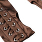 Dolce & Gabbana Brown Acetate Lace Up Fingerless Gloves