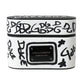 Dolce & Gabbana Black White Leather Scribble Embossed Logo Airpods Case