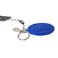 Dolce & Gabbana Blue Rubber DG Logo Silver Brass Metal Keyring Keychain