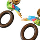 Dolce & Gabbana Multicolor Parrot Wood Brass Crystal Embellished Earrings Womens Earrings