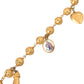 Dolce & Gabbana Gold Tone Chain Brass Beaded Statement Sicily Necklace