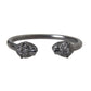 Nialaya Black Rhodium Lion Bangle Bracelet Women