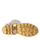 Dolce & Gabbana Metallic Gold Rubber PVC Rain Boots Shoes
