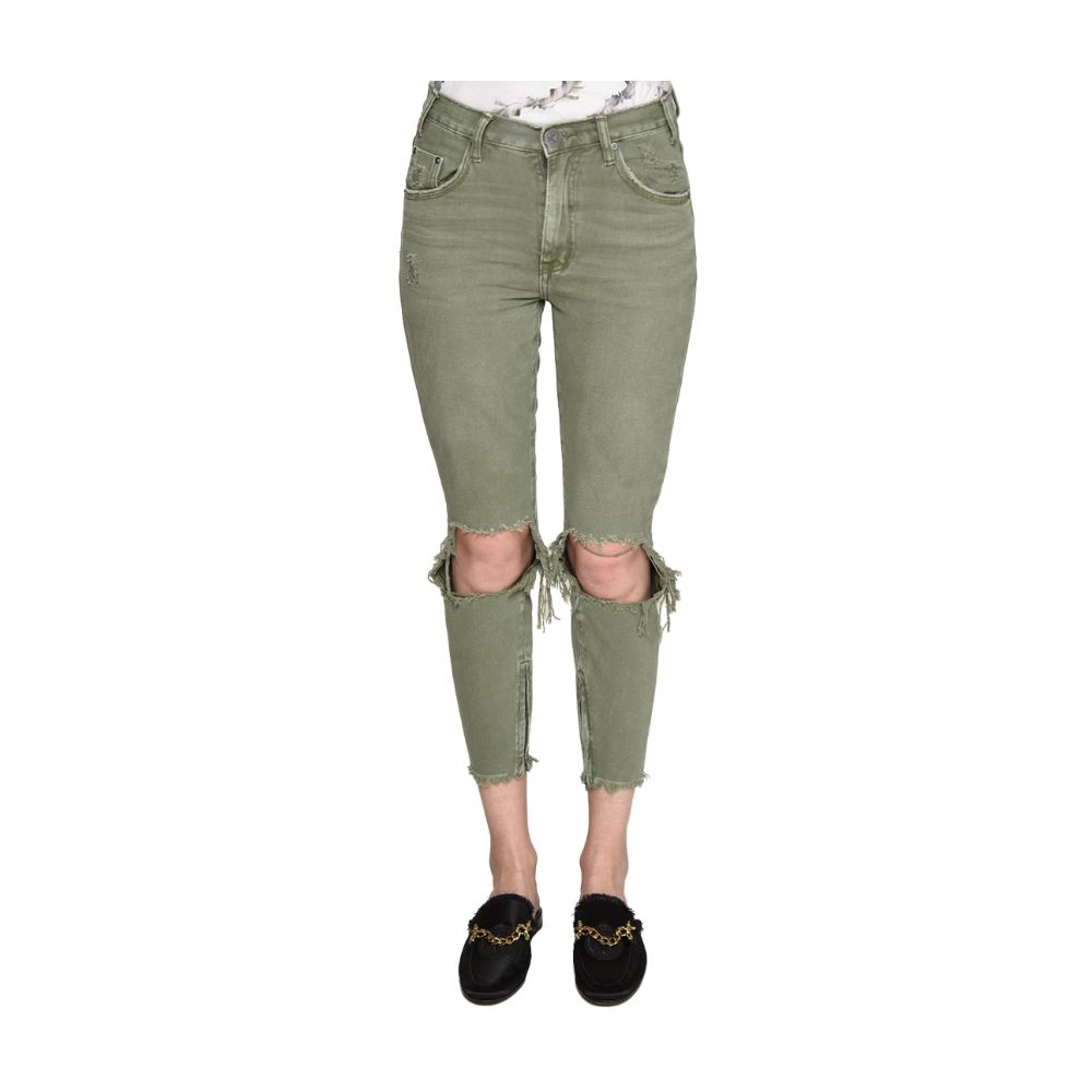 One Teaspoon Green Cotton Jeans & Pant