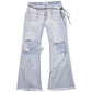 One Teaspoon Light Blue Cotton Women's Flared Jean