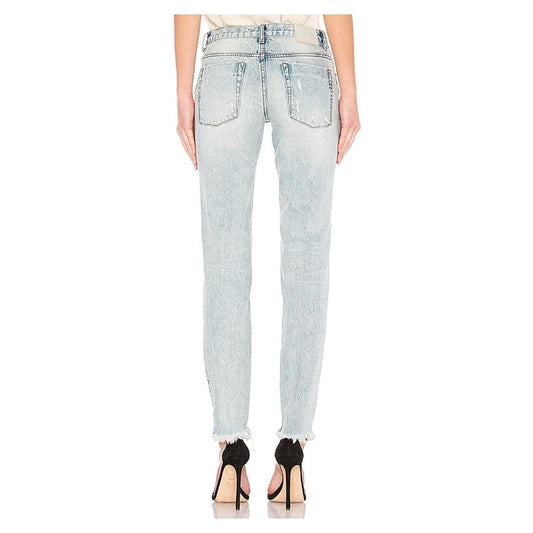 One Teaspoon Light Blue Cotton Women Jeans