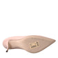 Dolce & Gabbana Beige Lamb Leather Logo Pumps Heels Shoes