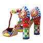 Dolce & Gabbana Multicolor Carretto T-strap Sandals Shoes