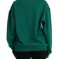 Philippe Model Green Cotton Logo Print Long Sleeves Pullover Sweater