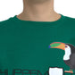 Philippe Model Green Cotton Logo Print Long Sleeves Pullover Sweater