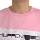 Philippe Model Pink Cotton Logo Print Long Sleeves Pullover Sweater