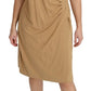 Ralph Lauren Brown V-neck Shift Knee Length Viscose Dress