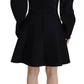 Dolce & Gabbana Black Long Sleeves A-line Mini Cotton Dress