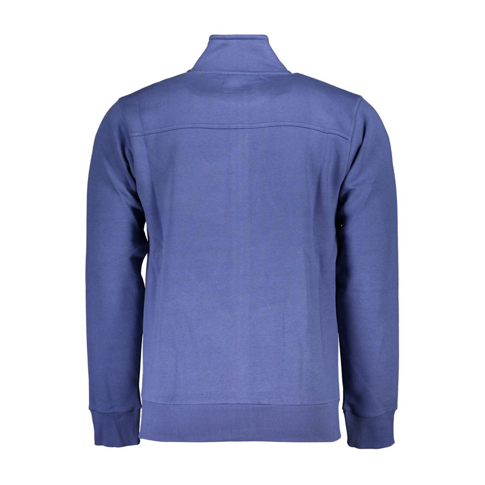 U.S. Grand Polo Classic Blue Zippered Sweatshirt with Embroidery