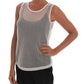 Dolce & Gabbana White Net Tank Transparent Top