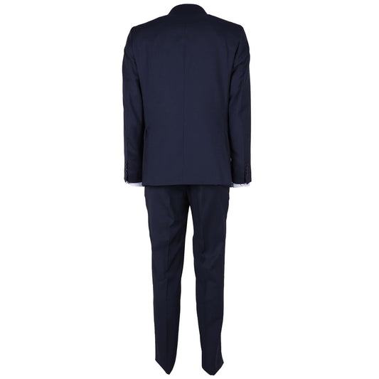 Made in Italy Blue Wool Men Suit