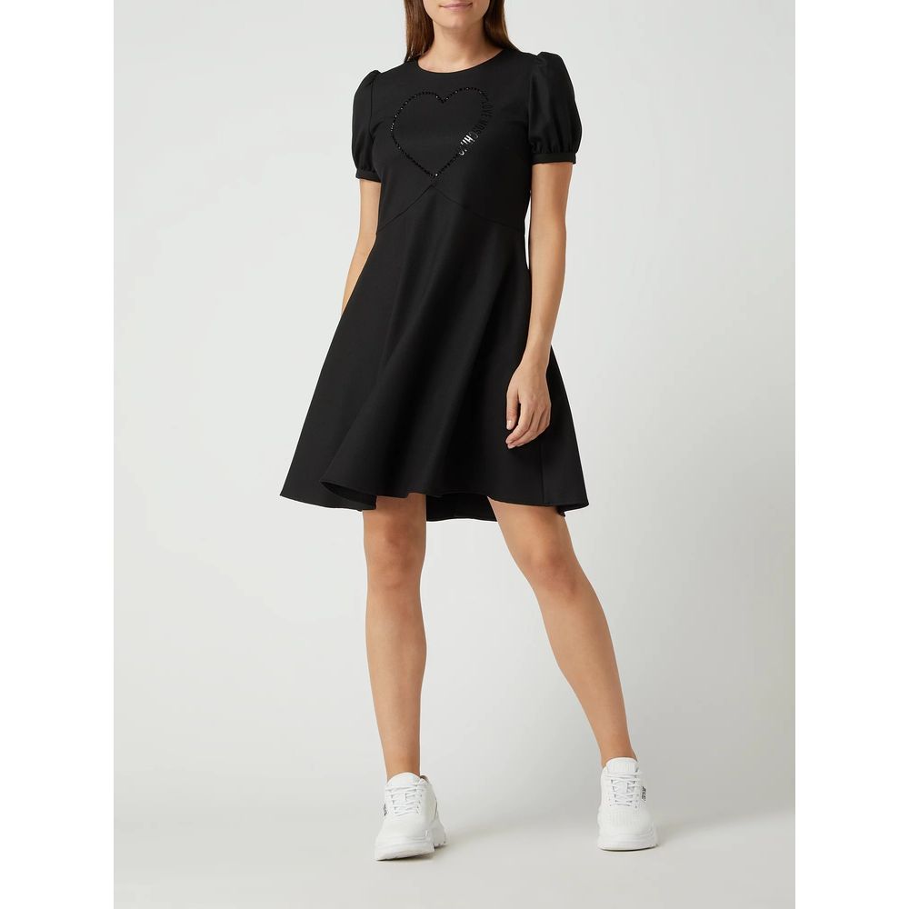 Love Moschino Black Wool Women Dress