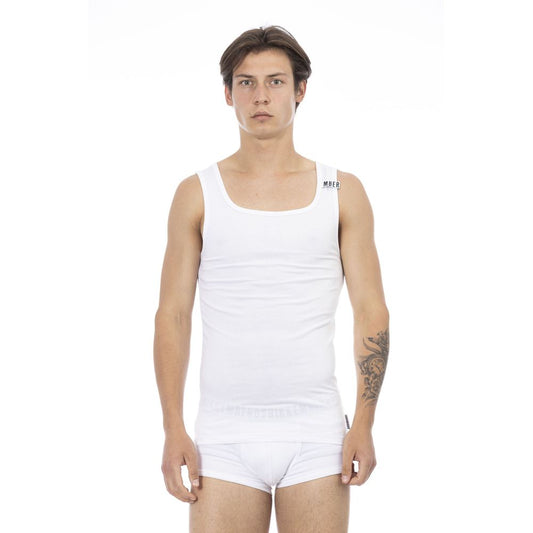 Bikkembergs White Cotton Men's Tank Top