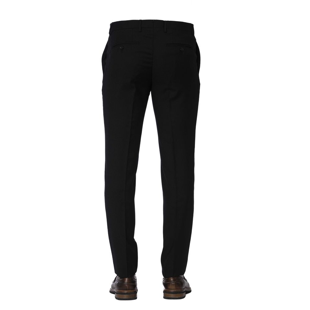 Trussardi Black Wool Men Trouser