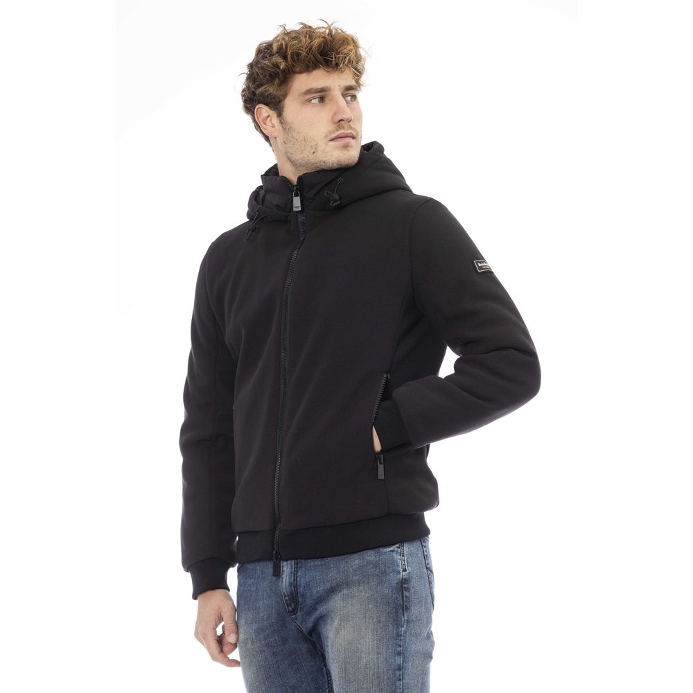 Baldinini Trend Black Polyester Men Jacket