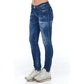 Frankie Morello Blue Cotton Women Jeans