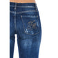 Frankie Morello Blue Cotton Women Jeans