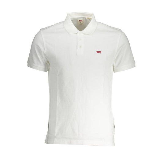 Levi's White Cotton Men Polo