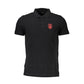 Cavalli Class Black Cotton Men Polo Shirt