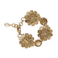 Dolce & Gabbana Gold FIORI BLOOMING Floral Baroque Crystals Bracelet