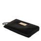 Dolce & Gabbana Black Nylon Logo Plaque Keyring Pouch Clutch Bag