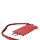 Dolce & Gabbana Red Calfskin Leather Lanyard Logo Card Holder Wallet