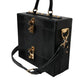 Dolce & Gabbana Black Lizard Embossed Calfskin Leather Double Box Bag