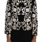 Dolce & Gabbana Floral Embroidered Crystal Wool Coat Jacket