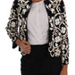 Dolce & Gabbana Floral Embroidered Crystal Wool Coat Jacket