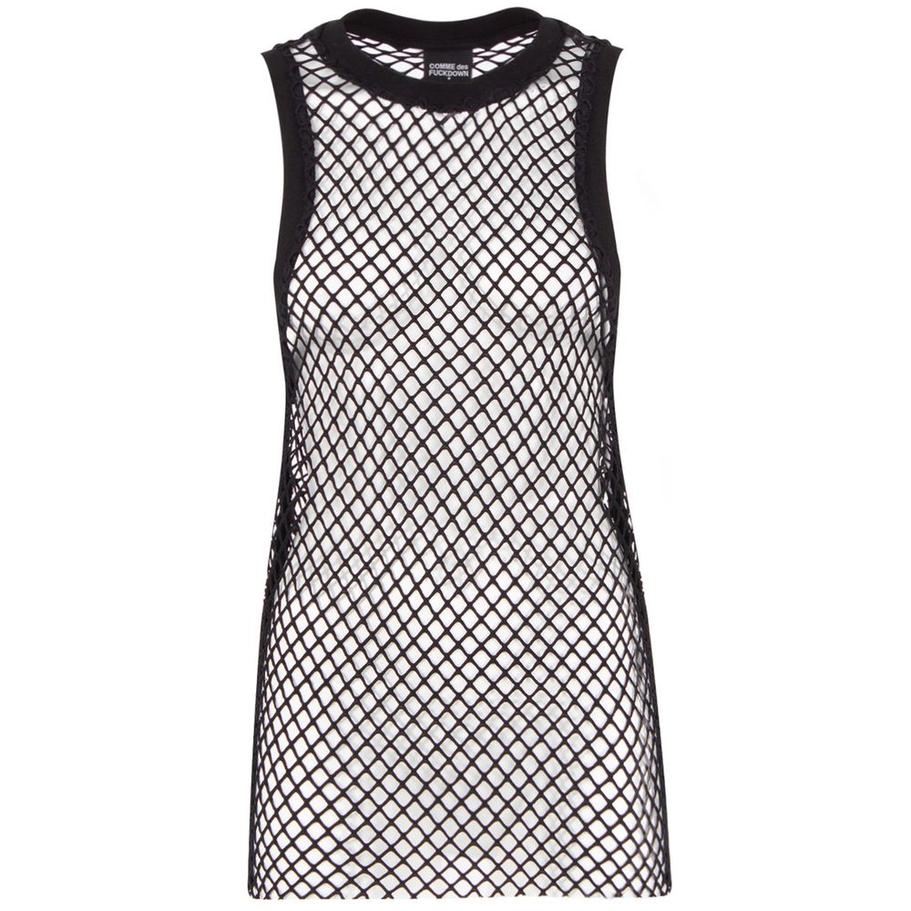 Comme Des Fuckdown Black Polyester Women Tank Top