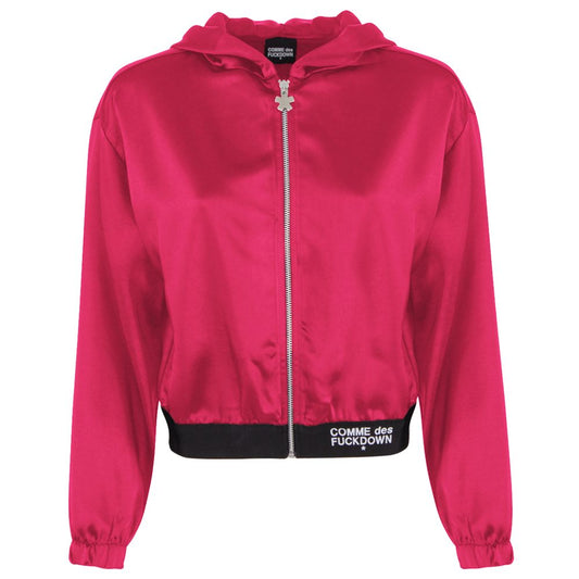 Comme Des Fuckdown Fuchsia Polyester Women's Hooded Jacket