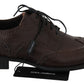 Dolce & Gabbana Brown Leather Brogue Derby Dress Shoes