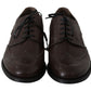 Dolce & Gabbana Brown Leather Brogue Derby Dress Shoes