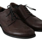 Dolce & Gabbana Brown Leather Brogue Derby Dress Shoes