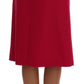 Dolce & Gabbana Pink Wool Knee Long A-Line Skirt
