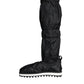 Dolce & Gabbana Black Quilted High Top Boots Sneakers Shoes