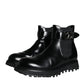 Dolce & Gabbana Black Belted DG Logo Men Chelsea Boots Shoes