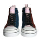 Dolce & Gabbana Multicolor Patchwork High Top Sneaker Shoes