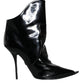 Dolce & Gabbana Black Patent Leather Pointed Ankle Boot Shoes