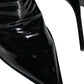 Dolce & Gabbana Black Patent Leather Pointed Ankle Boot Shoes