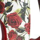 Dolce & Gabbana Red Floral Rubber Knee High Flat Boots Shoes