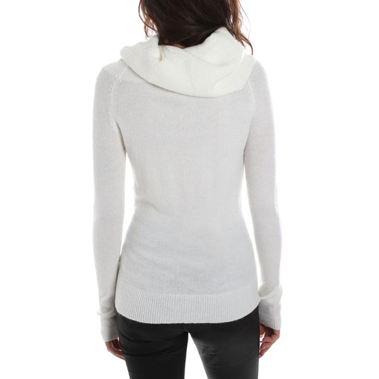 Yes Zee White Viscose Sweater